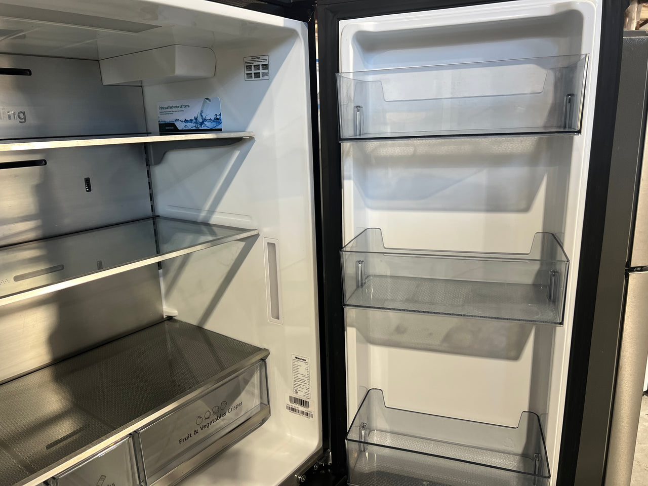 Factory Second Hisense 560L PureFlat French Door Frost Free Refrigerator Model: HRFD560BW - Second Hand Appliances Geebung