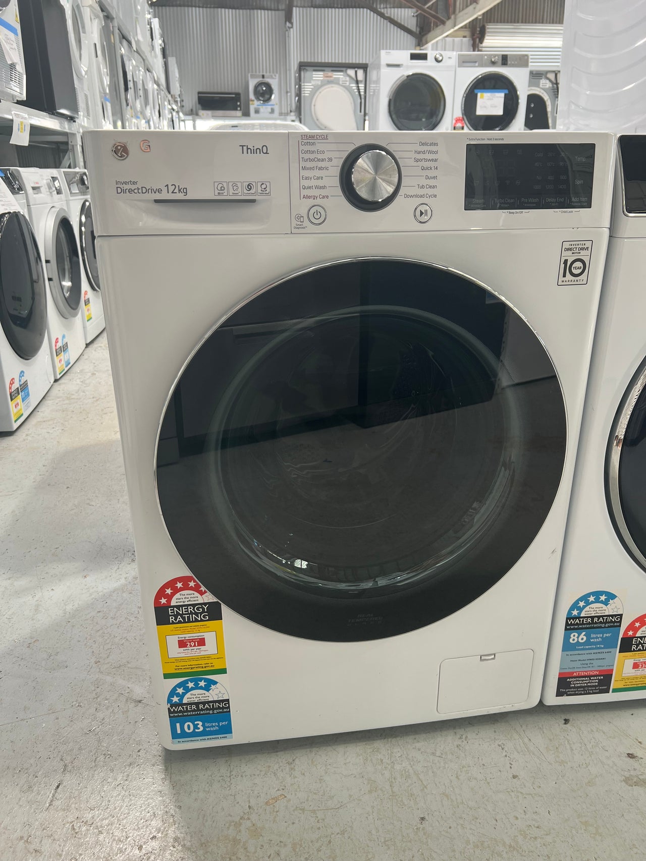 Factory second LG 12kg Front Load Washer WV9-1412W - Second Hand Appliances Geebung