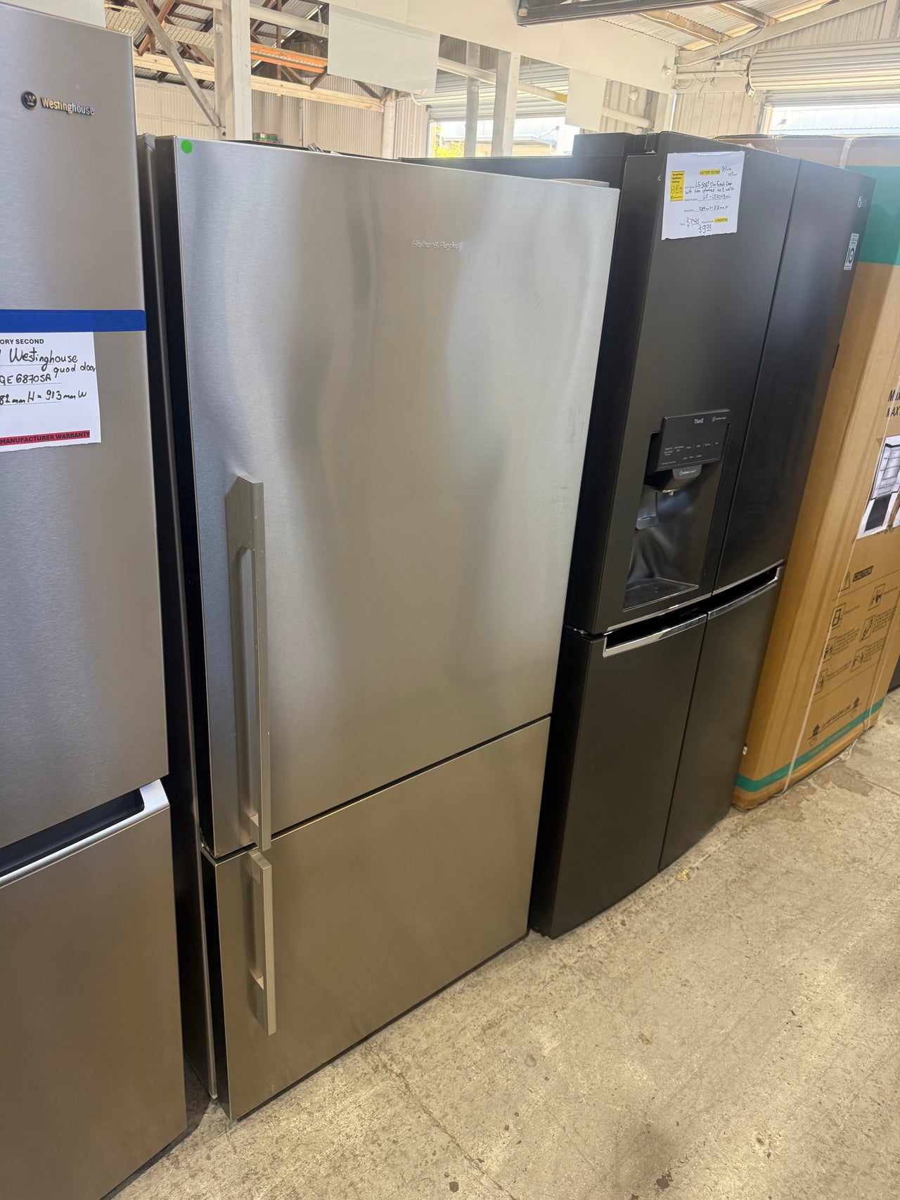 Second hand Fisher & Paykel 519L Bottom Mount Fridge – Stainless Steel (E522B)