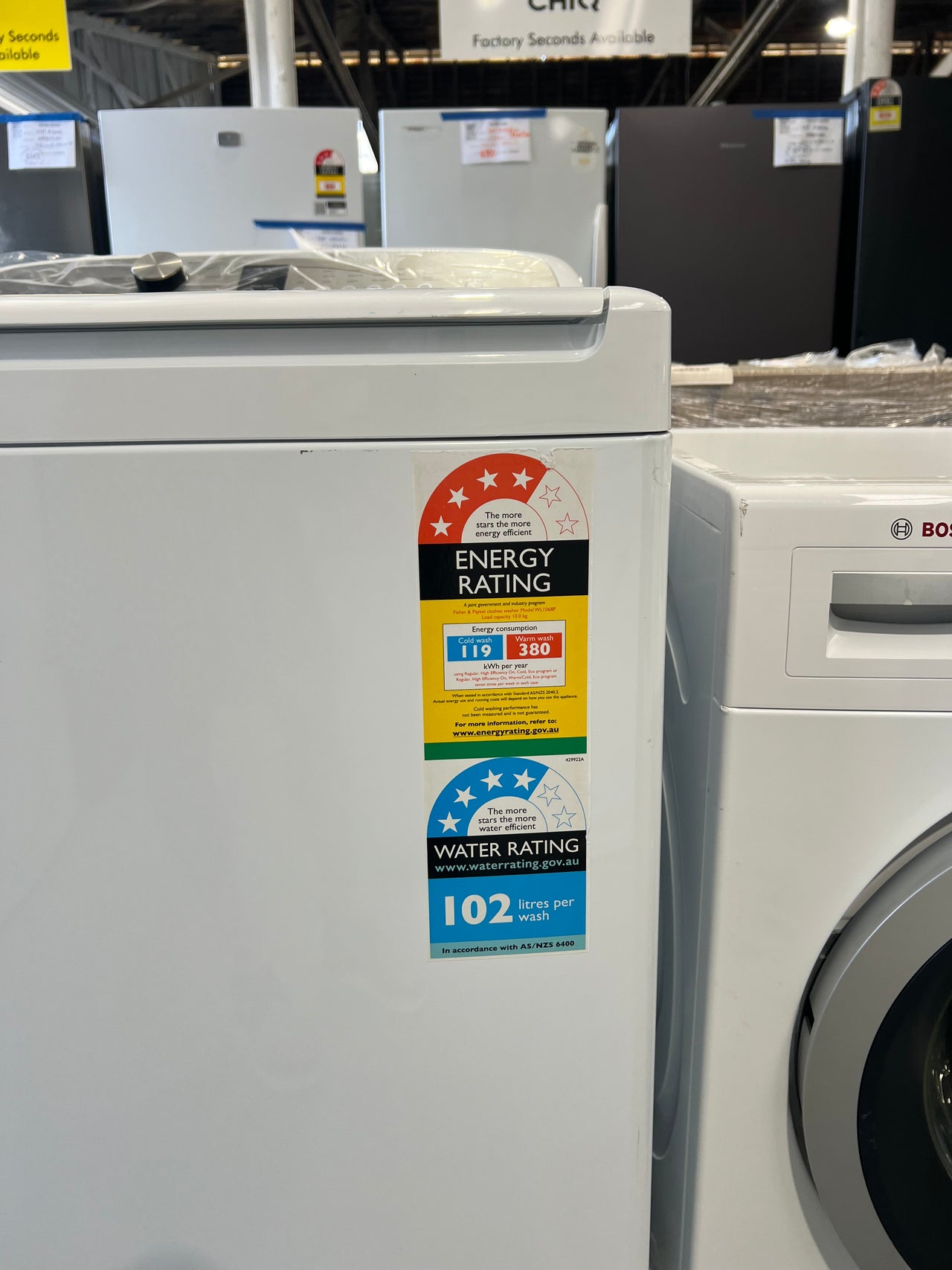 Second hand Fisher & Paykel 10kg Top Load Washer Model: WL1068P1