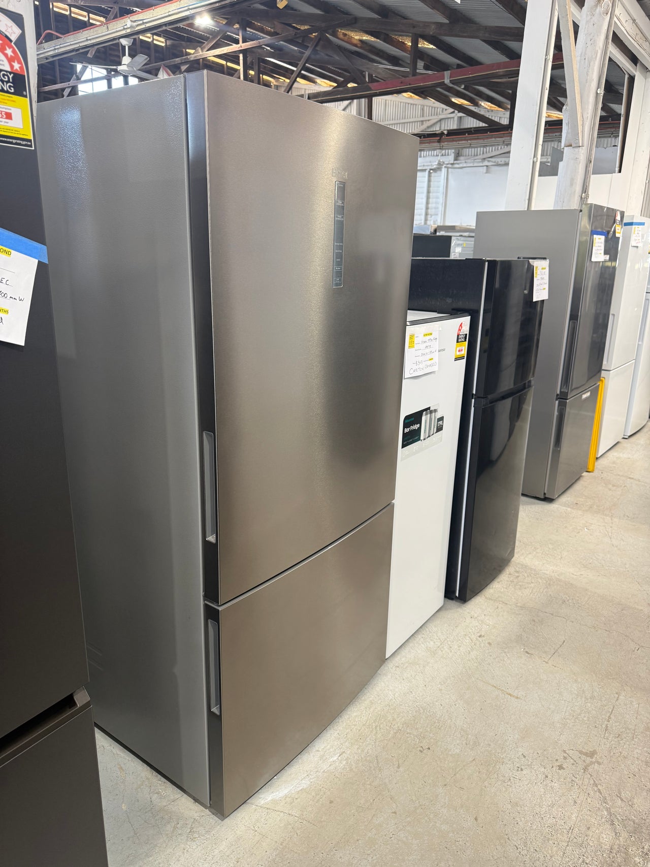 Factory second Haier HRF520BS 493 L Bottom-Mount Refrigerator — Satina Finish - Second Hand Appliances Geebung