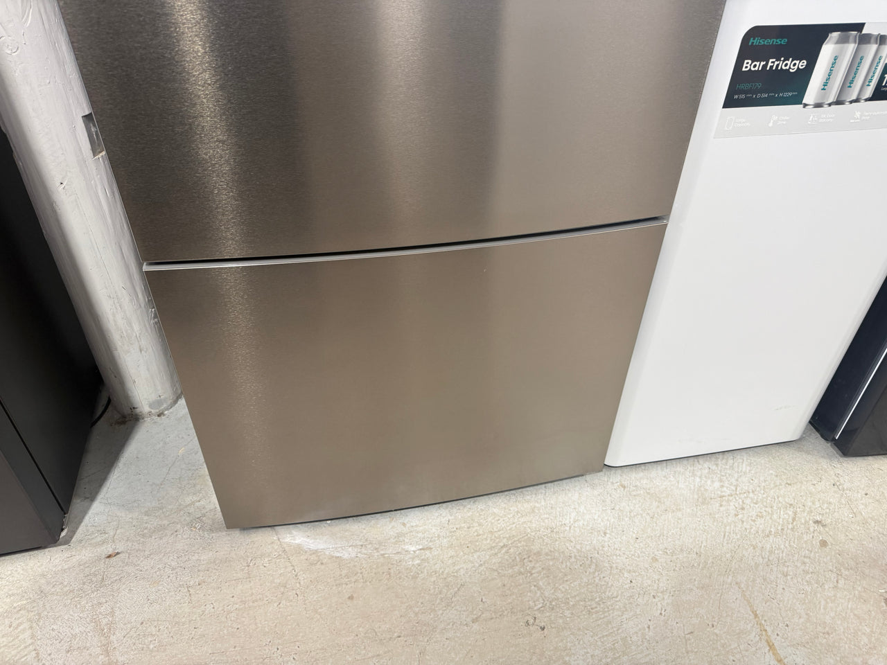 Factory second Haier HRF520BS 493 L Bottom-Mount Refrigerator — Satina Finish - Second Hand Appliances Geebung