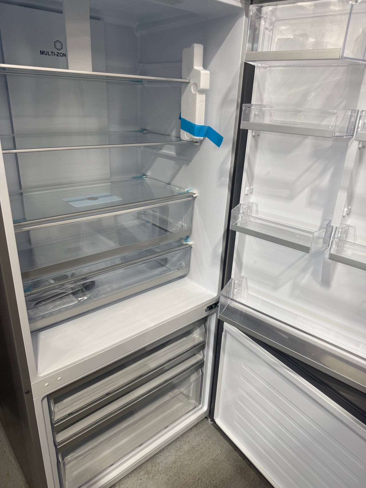 Factory second Haier HRF520BS 493 L Bottom-Mount Refrigerator — Satina Finish - Second Hand Appliances Geebung