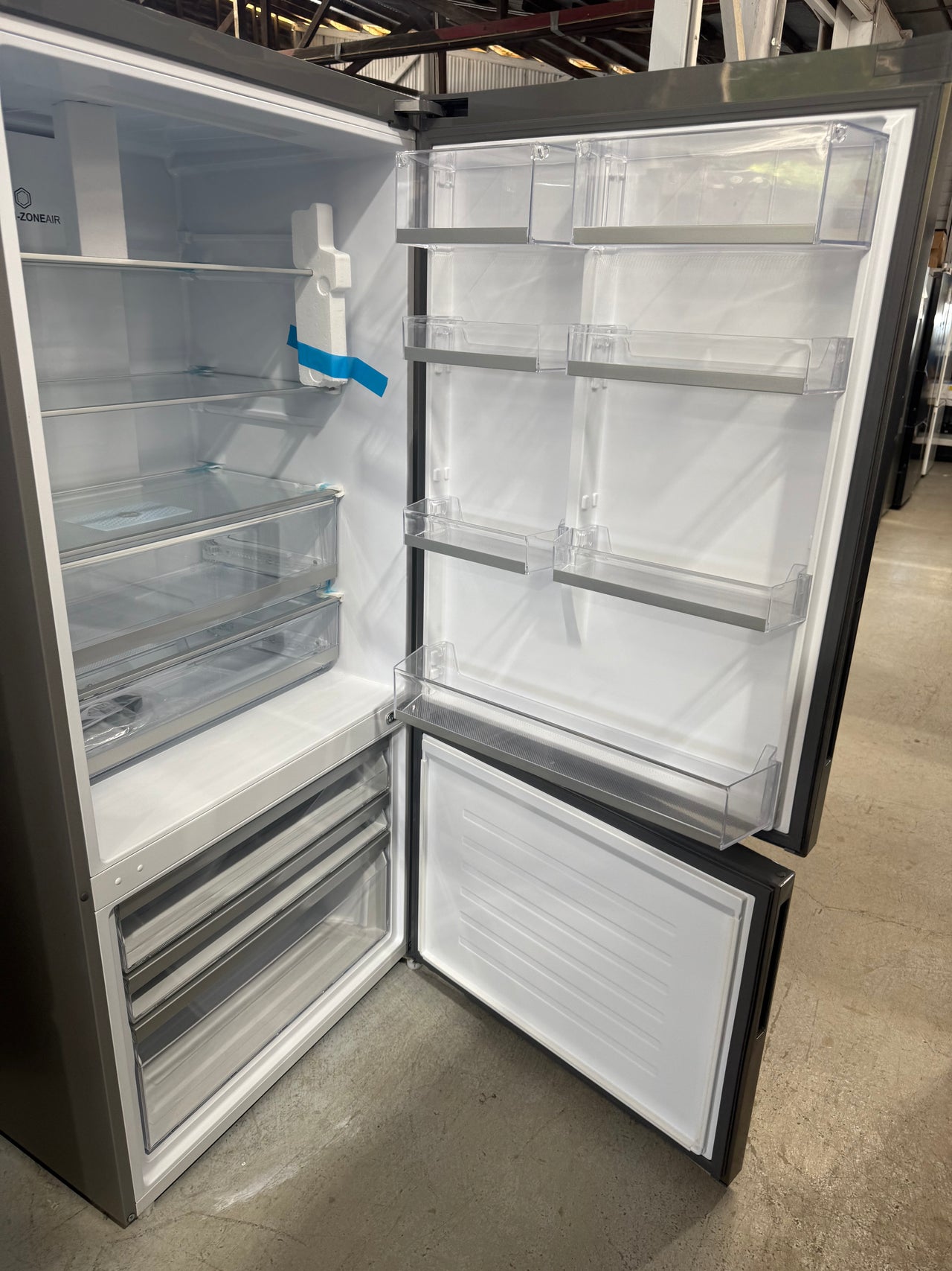 Factory second Haier HRF520BS 493 L Bottom-Mount Refrigerator — Satina Finish - Second Hand Appliances Geebung