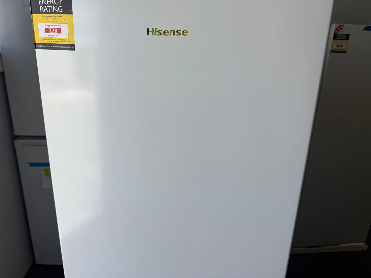 Factory second Hisense HRVF155 155-liter upright freezer