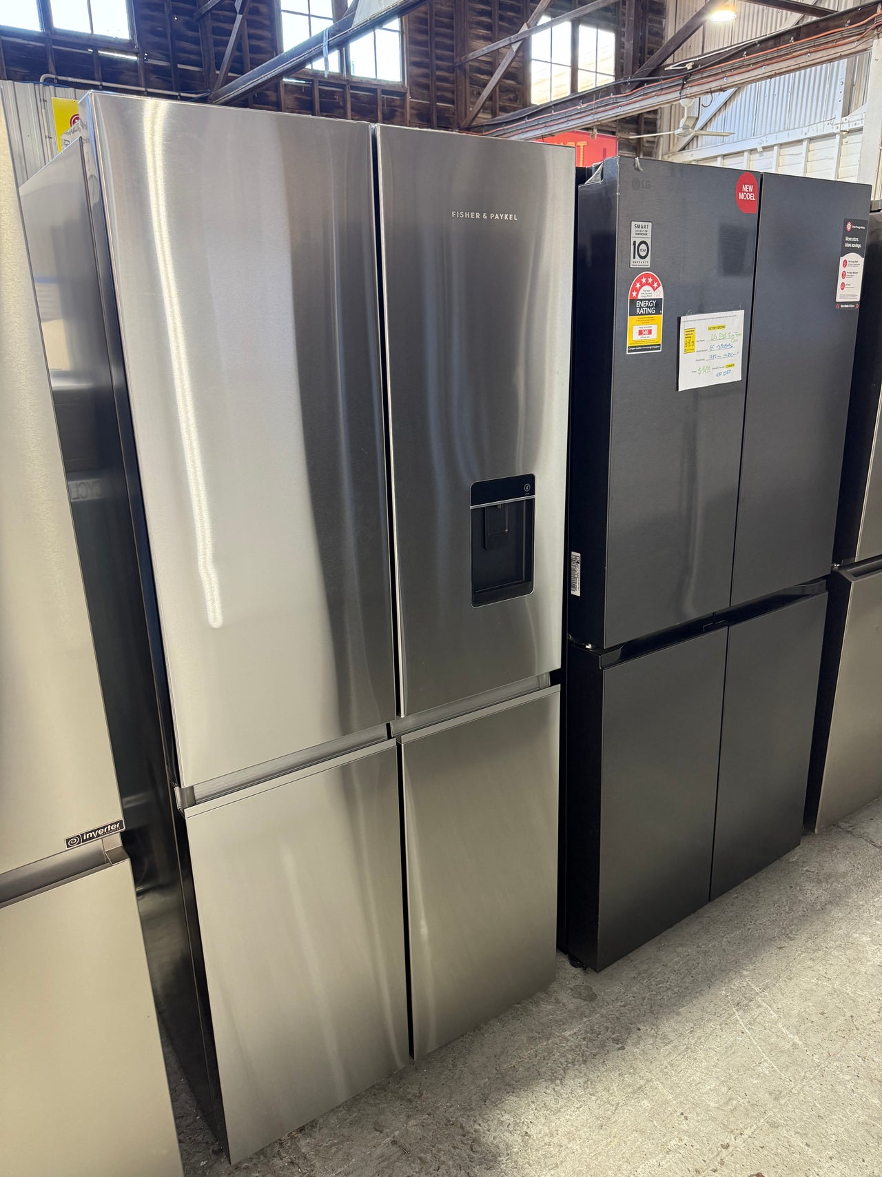 Factory second Fisher & Paykel 498L Quad Door Refrigerator RF500QNUX1