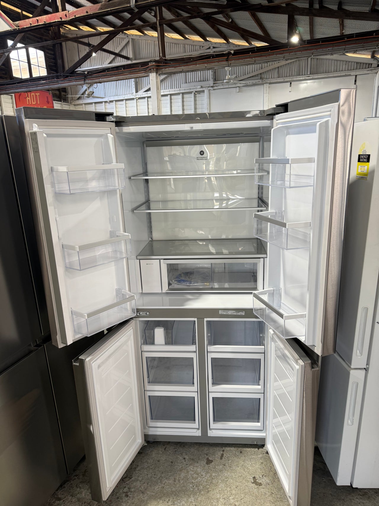 Factory second Fisher & Paykel 498L Quad Door Refrigerator RF500QNUX1