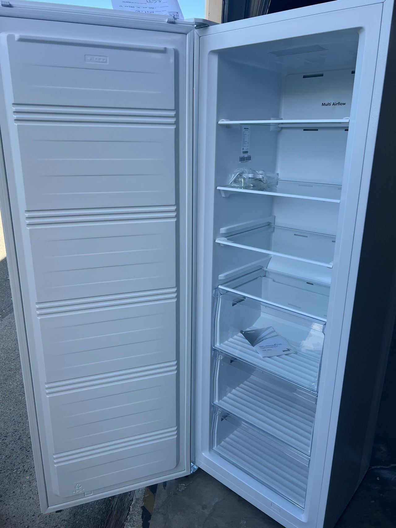 Factory second Hisense 240L Upright Hybrid Fridge Freezer White Model: HRVF240