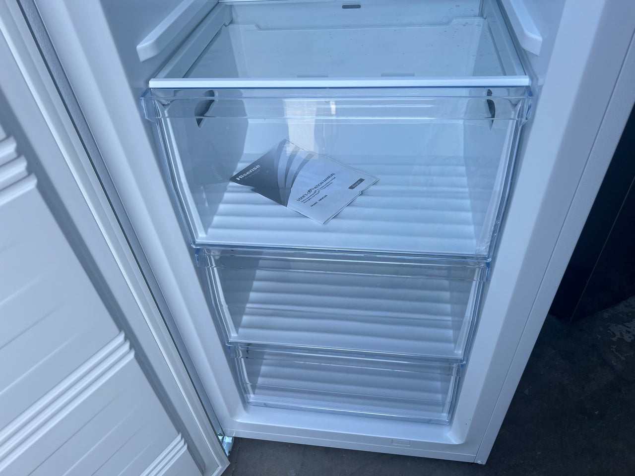 Factory second Hisense 240L Upright Hybrid Fridge Freezer White Model: HRVF240