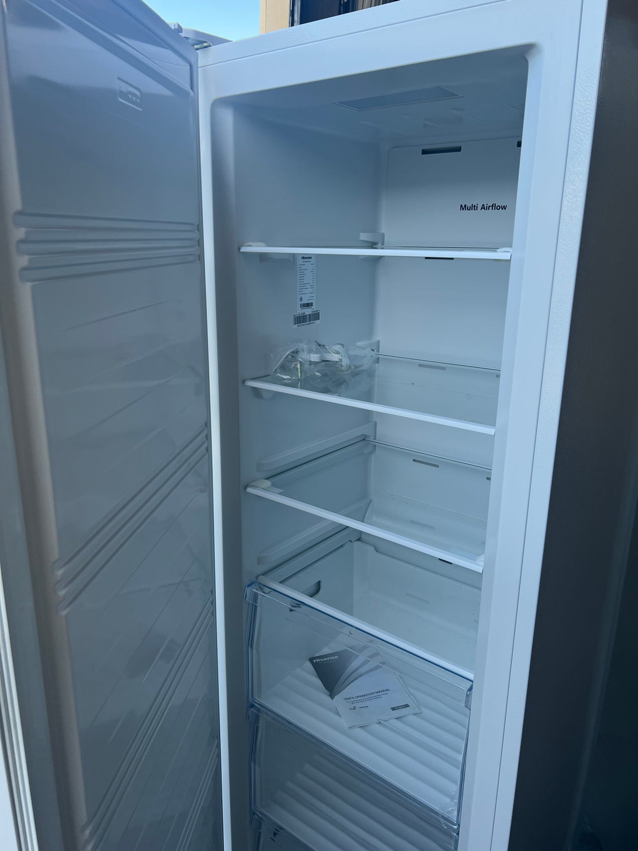 Factory second Hisense 240L Upright Hybrid Fridge Freezer White Model: HRVF240