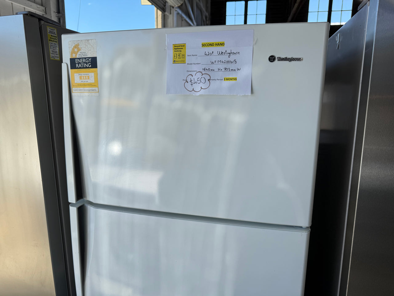 Second hand Westinghouse WTM4200WBR 420L Fridge - Second Hand Appliances Geebung
