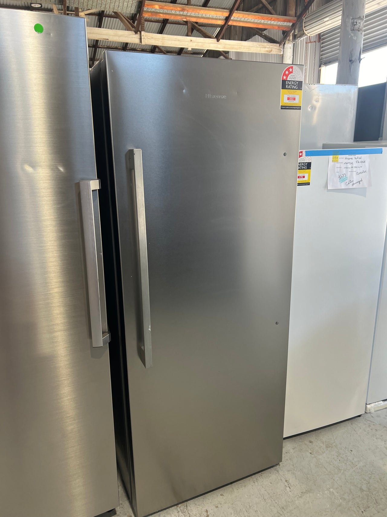 Factory Second Hisense 384L Vertical Hybrid Freezer HRVF384S - Second Hand Appliances Geebung