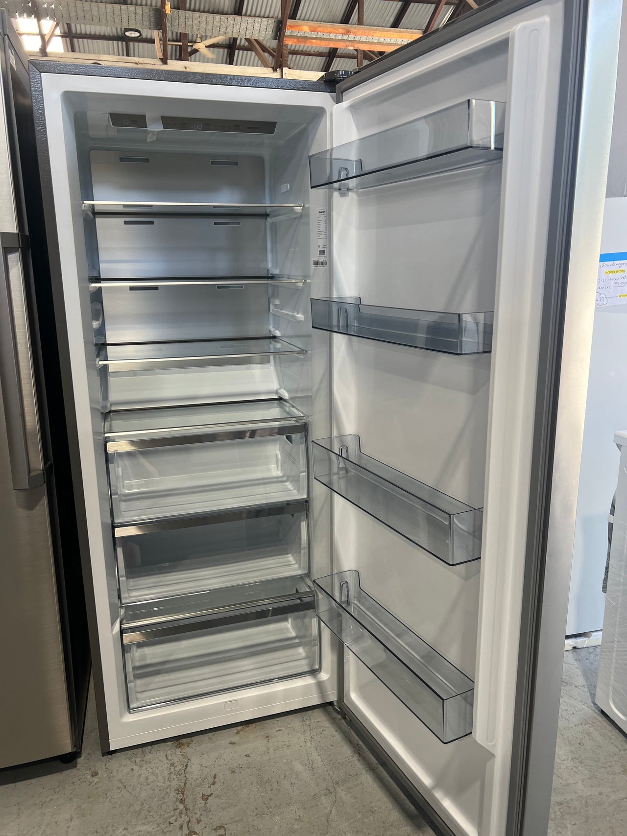 Factory Second Hisense 384L Vertical Hybrid Freezer HRVF384S - Second Hand Appliances Geebung