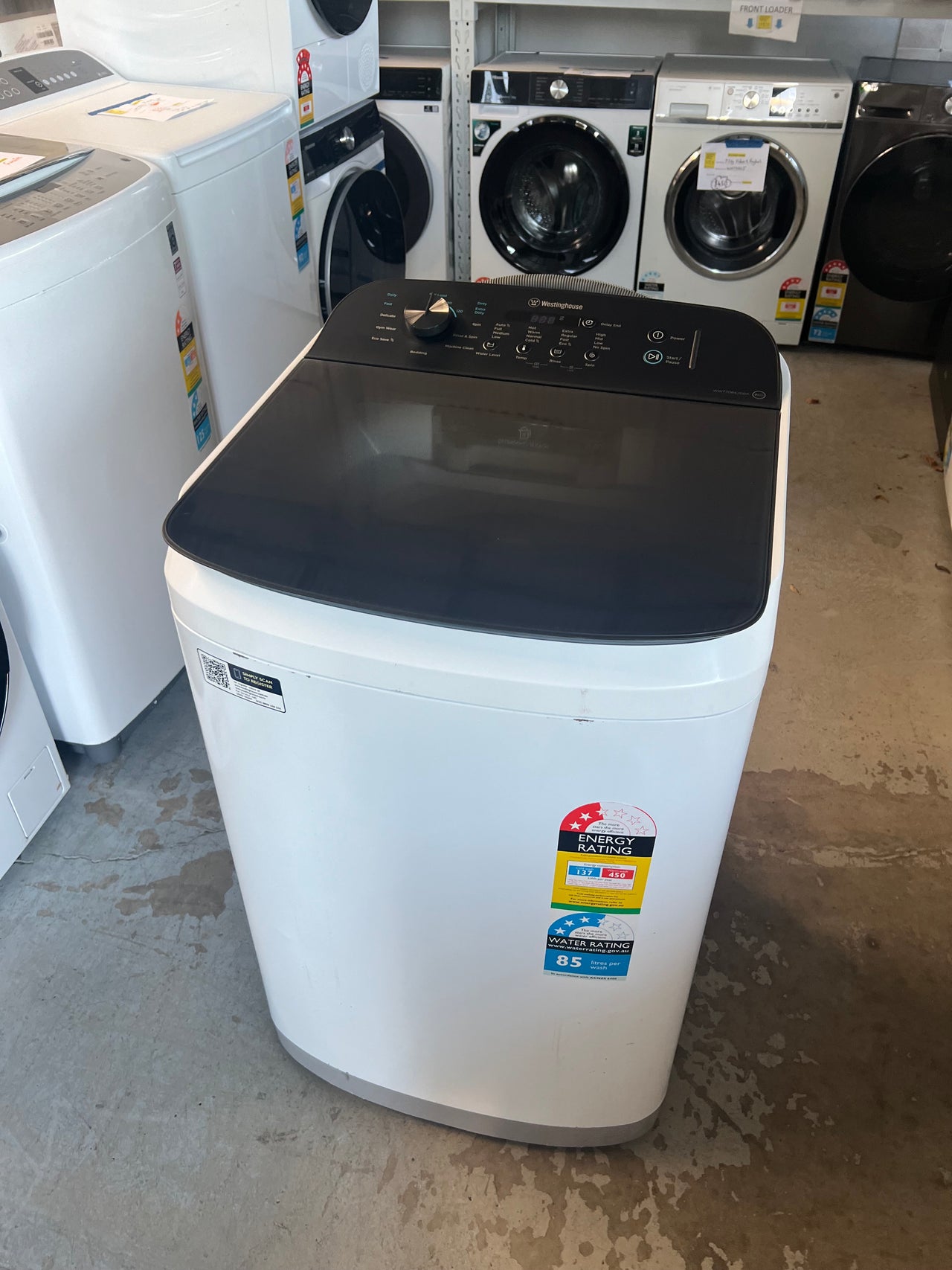 Factory second Westinghouse 7kg Top Load Washing Machine WWT7084J5WA