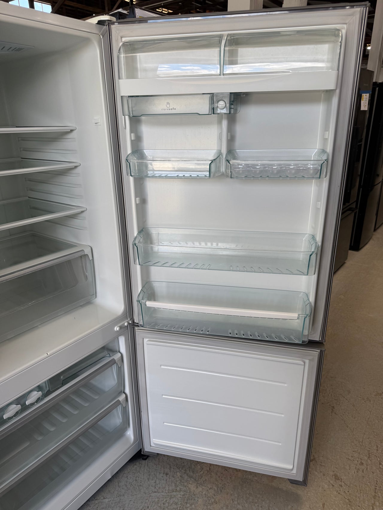 Second hand Westinghouse WBM4300WBR 430-litre bottom mount refrigerator