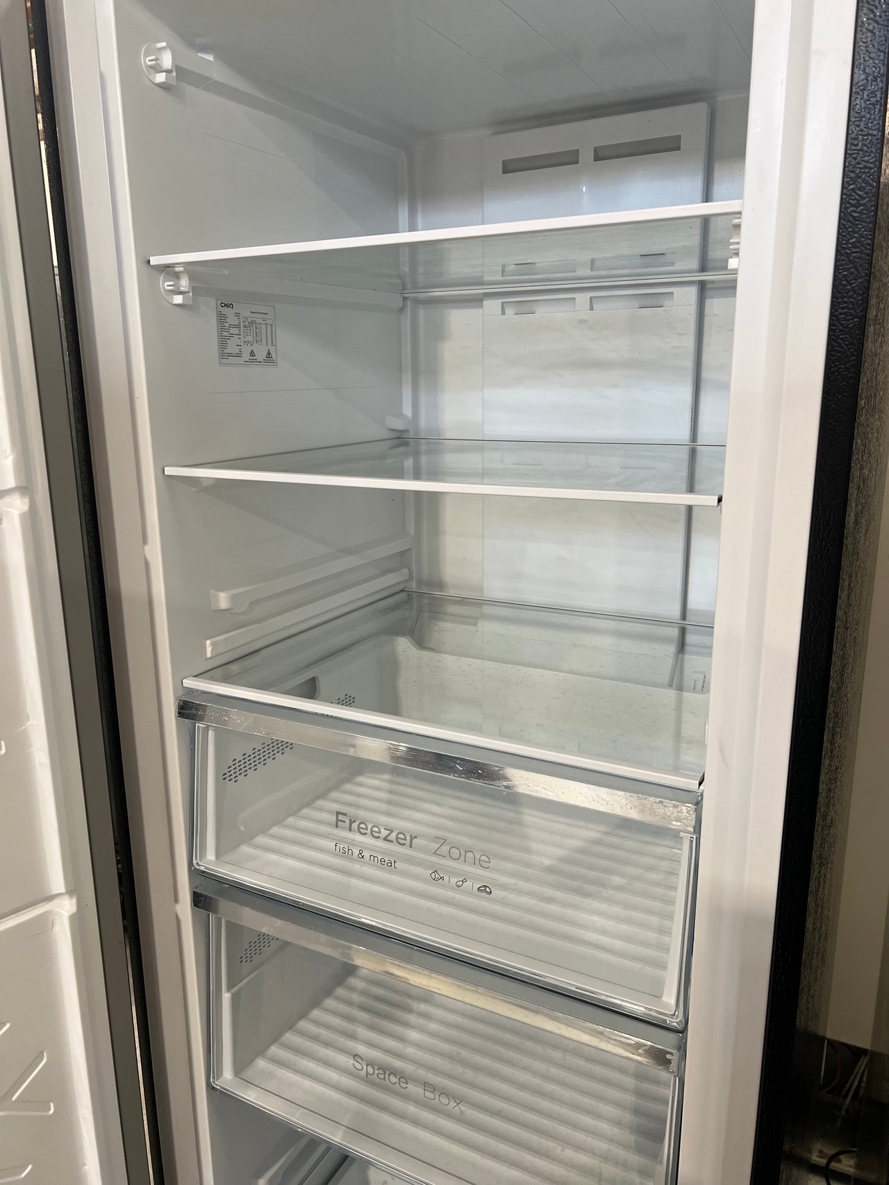 Second hand CHIQ 431L Frost Free Inverter System Hybrid Fridge Freezer CSH430BL - Second Hand Appliances Geebung