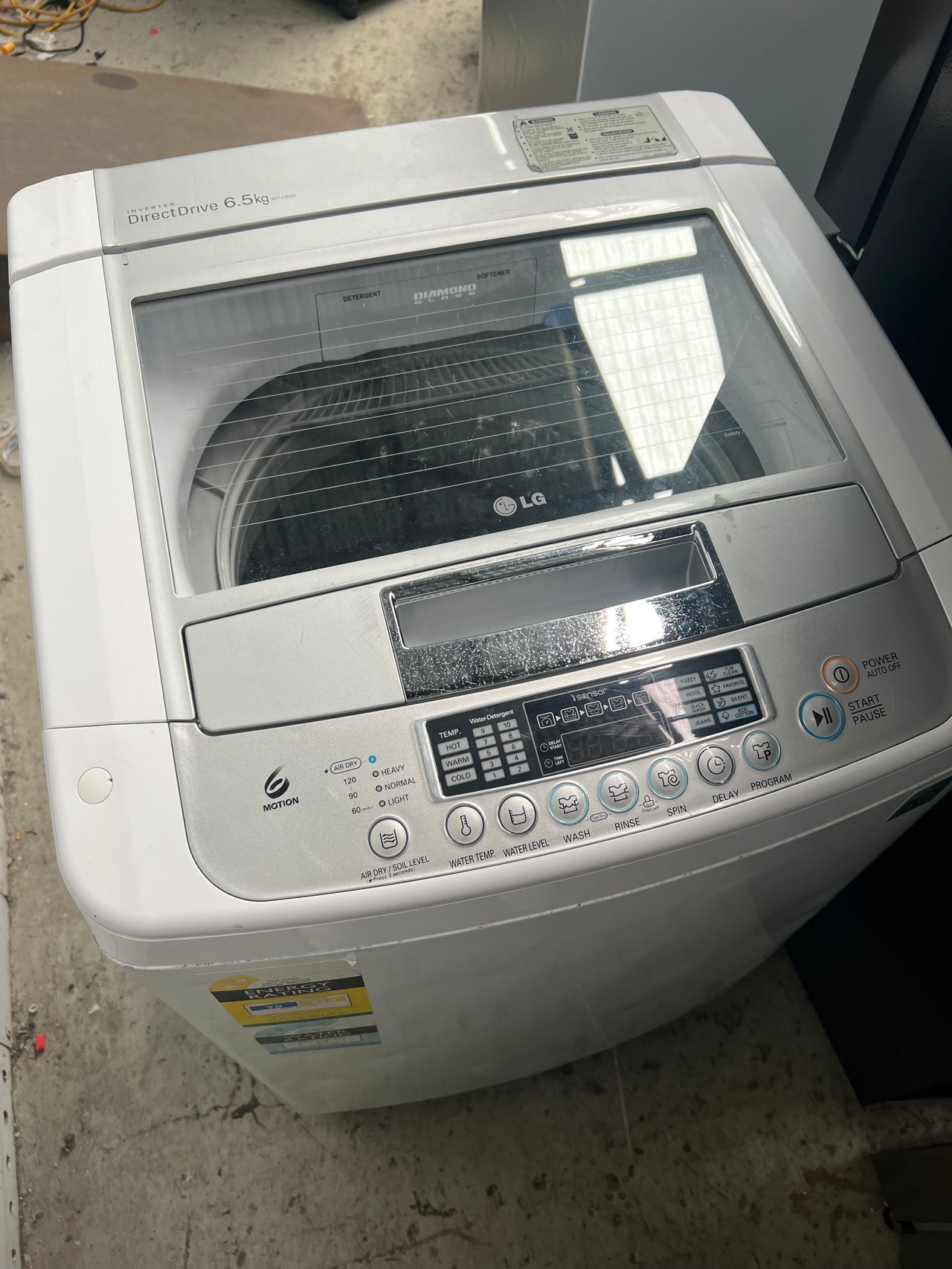 Second hand 6.5kg Top Load LG Washing Machine WTH650