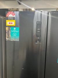 Thumbnail for Factory second Hisense 652L Side by Side Refrigerator Black Brushed Steel HRSBS652B - Second Hand Appliances Geebung