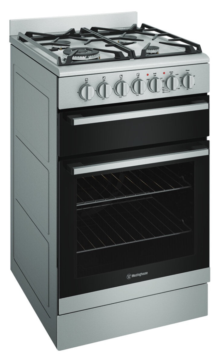 Factory second Westinghouse WFE512SC 54 cm Dual Fuel Freestanding Cooker – Stainless Steel