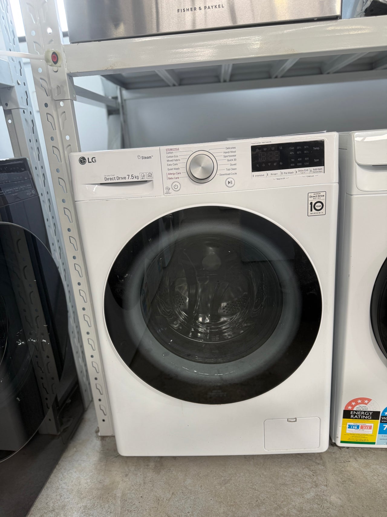 Second hand LG 7.5kg Front Load Washing Machine WV5-1275W