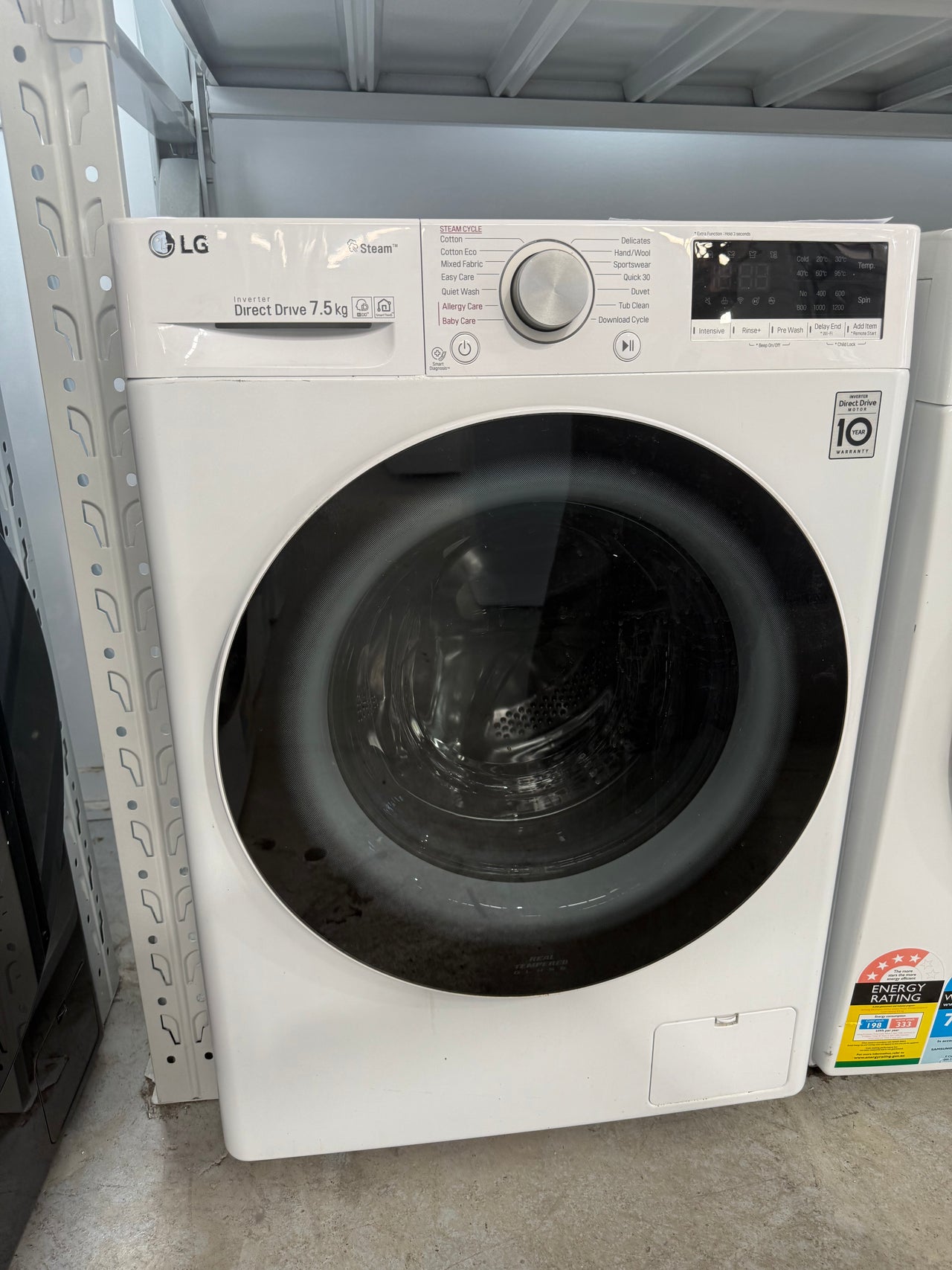 Second hand LG 7.5kg Front Load Washing Machine WV5-1275W