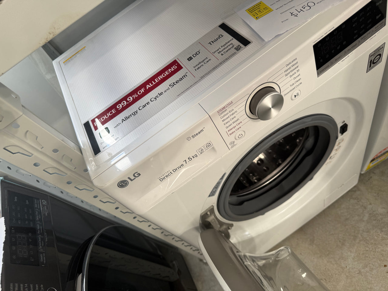 Second hand LG 7.5kg Front Load Washing Machine WV5-1275W