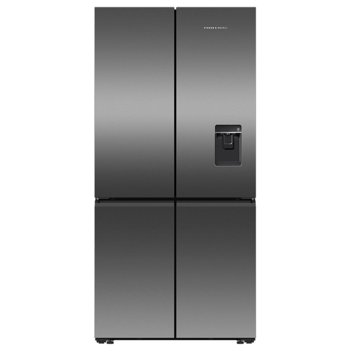 Factory second Fisher & Paykel RF730QNUVB1 690 L Quad Door Refrigerator – Black Stainless Steel with Ice & Water