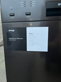 Thumbnail for Factory second Omega 60cm Black Dishwasher ODW701BX - Second Hand Appliances Geebung