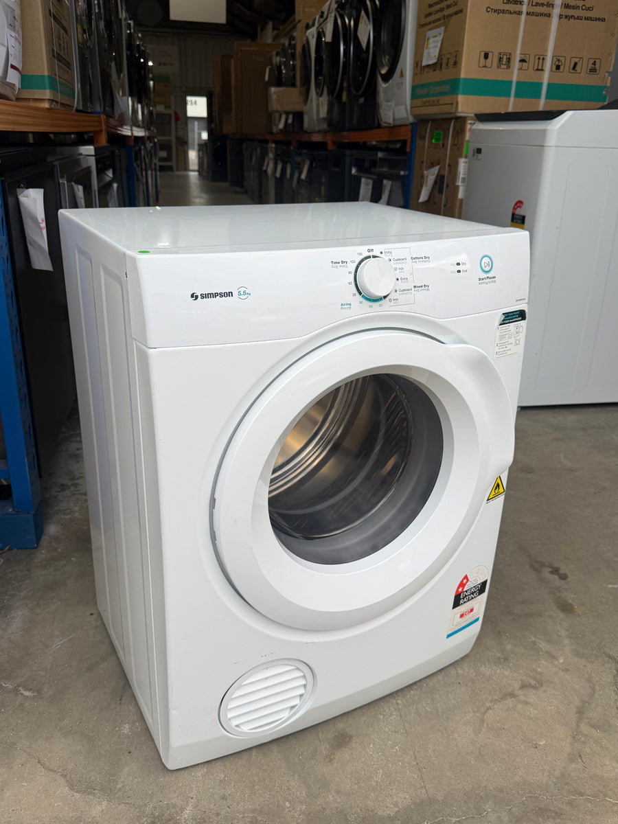 Second hand Simpson 5.5kg Sensor Vented Dryer – SDV556HQWA