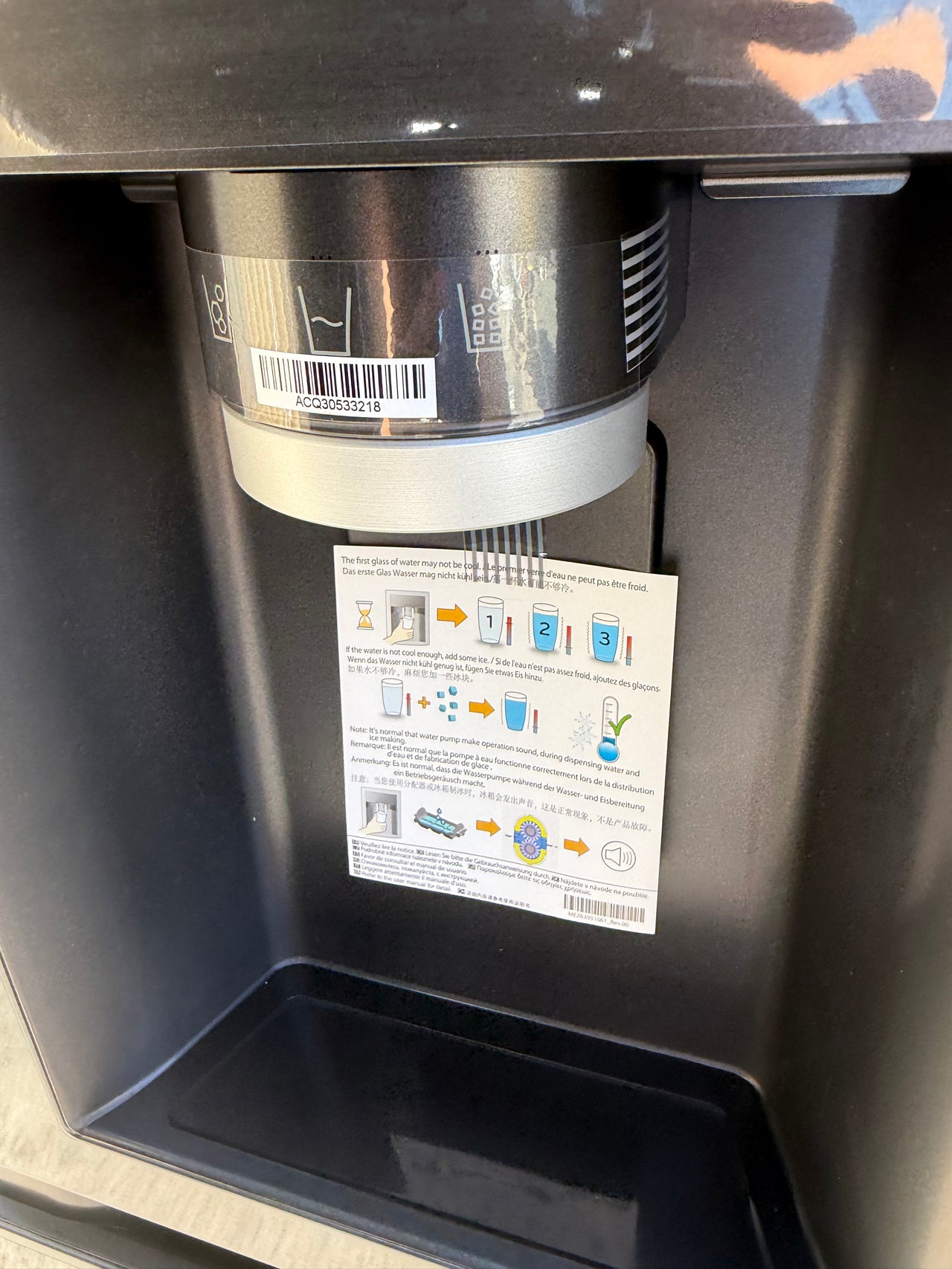 Transportation damaged LG GF-LN500MBL 506 L Slim French-Door Fridge (Matte Black) - Second Hand Appliances Geebung