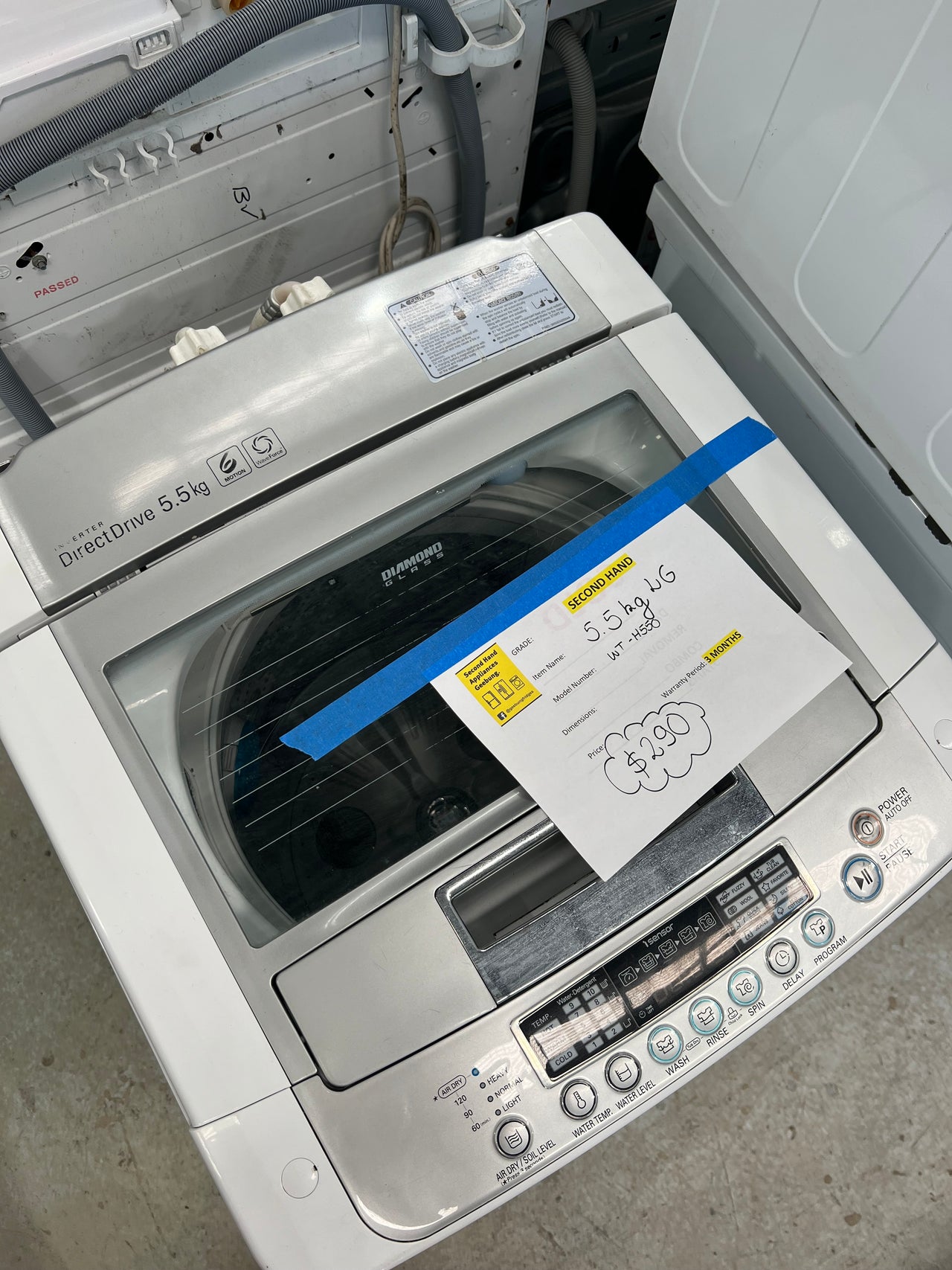 Second hand LG WTH550 5.5kg Top Load Washing Machine - Second Hand Appliances Geebung