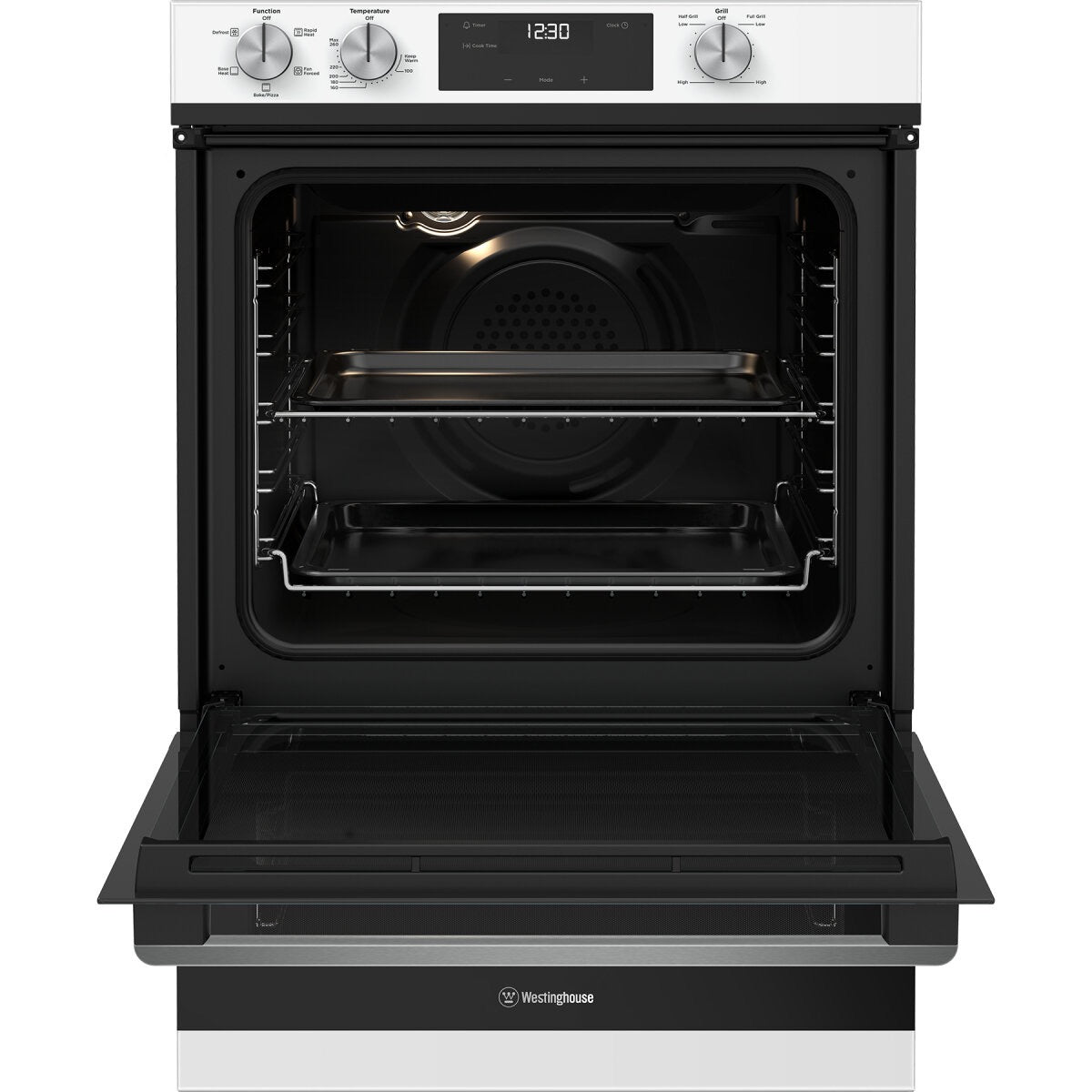 Factory second Westinghouse WVE6565WD 60 cm Multi-Function Electric Built-In Oven with Separate Grill (White Finish)