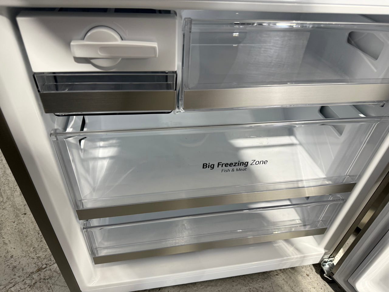 Factory second LG 420L Bottom Mount Fridge Stainless Steel GB-455PL