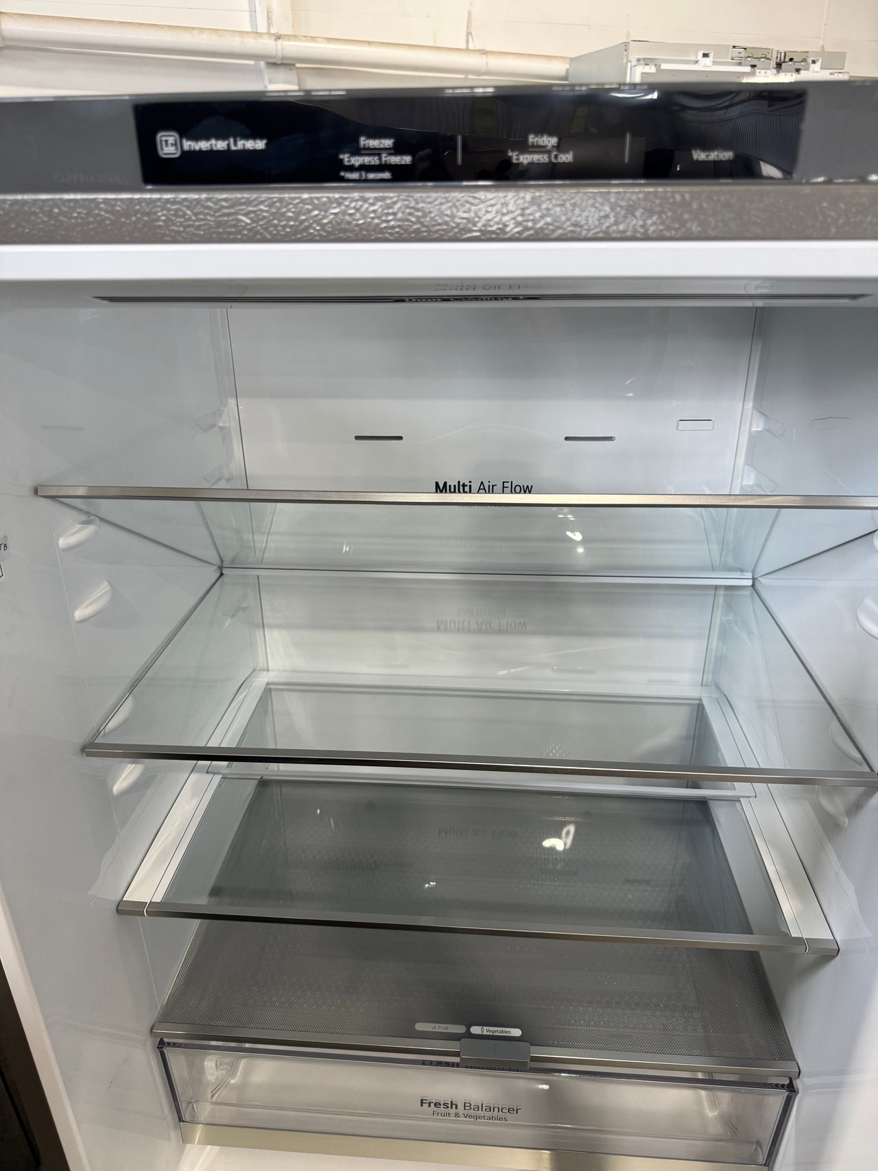 Factory second LG 420L Bottom Mount Fridge Stainless Steel GB-455PL