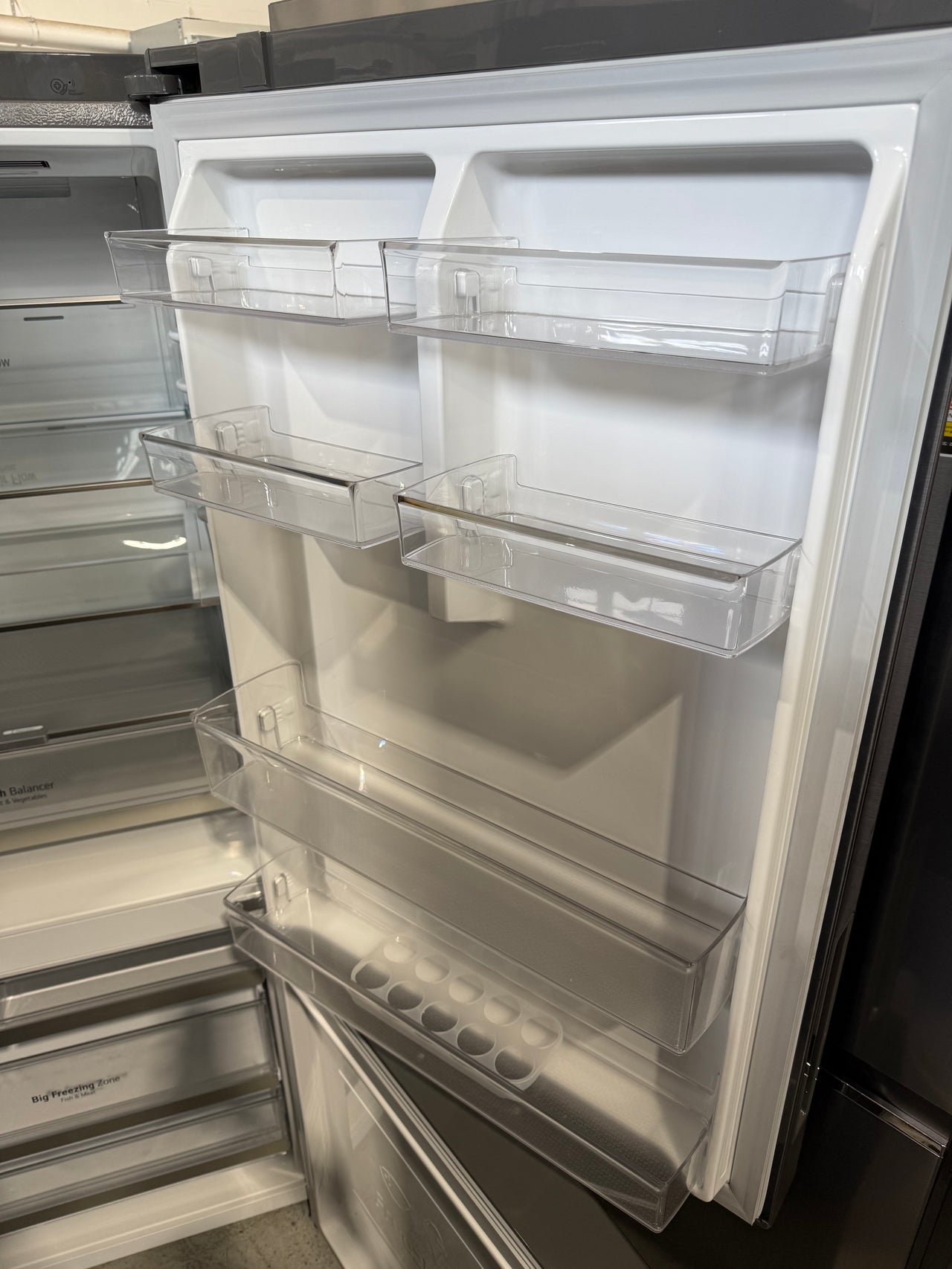 Factory second LG 420L Bottom Mount Fridge Stainless Steel GB-455PL