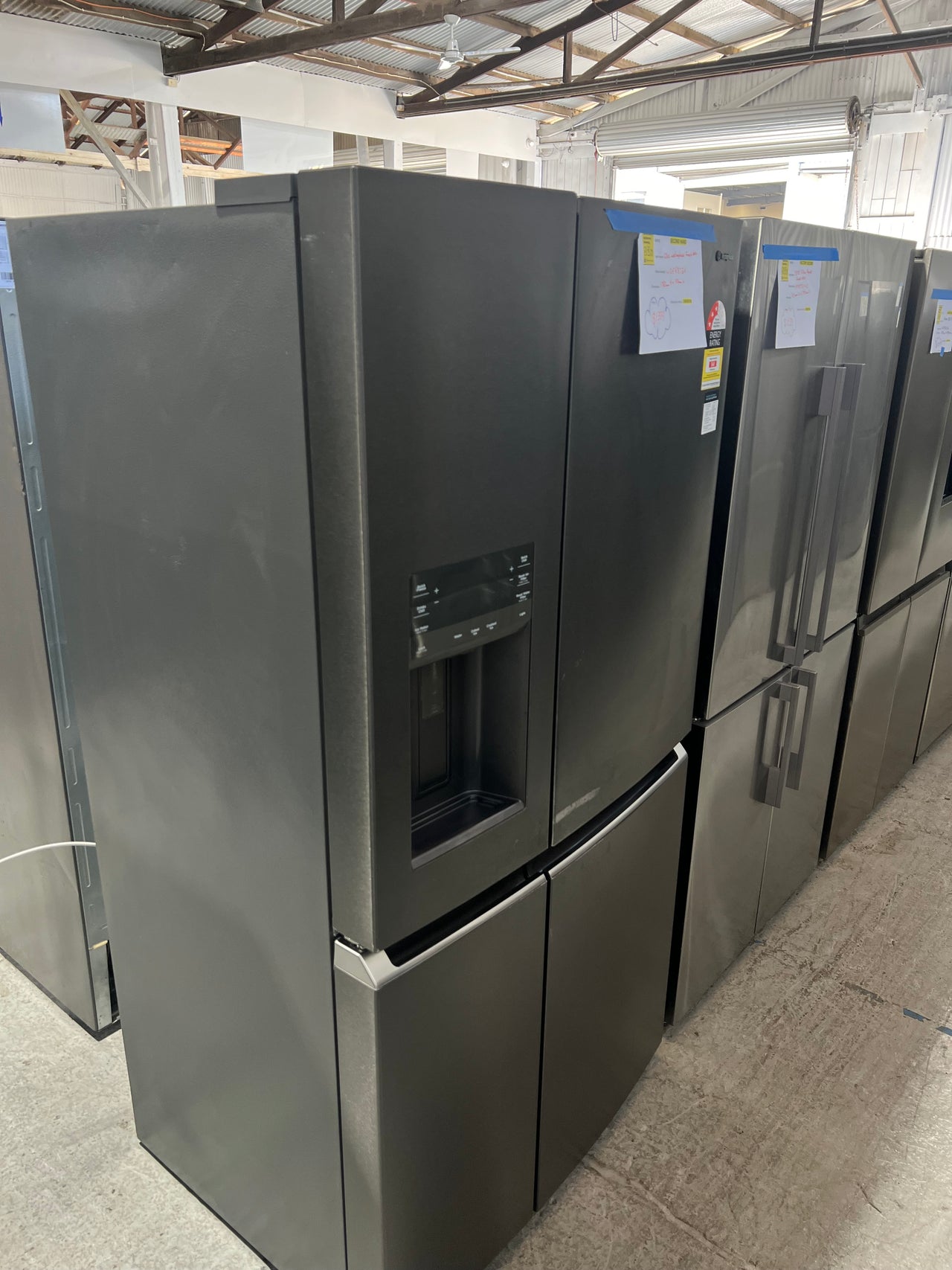 Second hand Westinghouse 609L Dark Stainless Steel French Door Frost Free Fridge Model: WQE6870BA - Second Hand Appliances Geebung