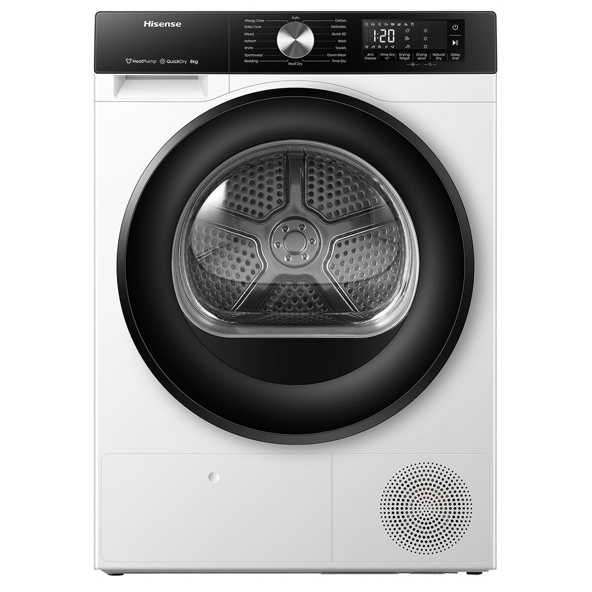 Factory second Hisense HDFS80HS 8 kg Series 3 Heat Pump Dryer – White
