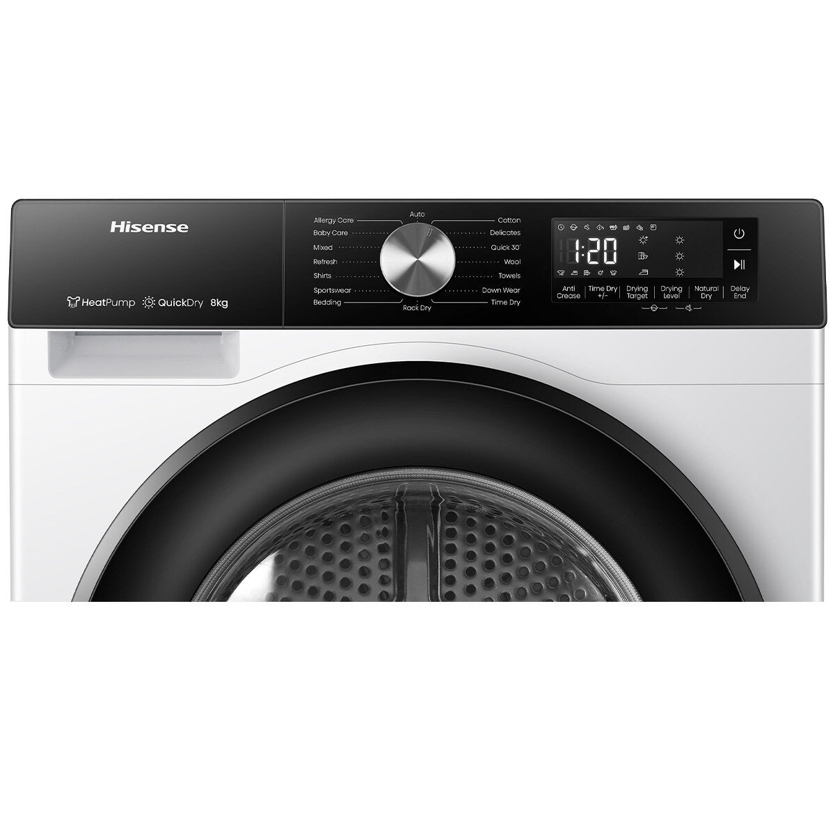 Factory second Hisense HDFS80HS 8 kg Series 3 Heat Pump Dryer – White