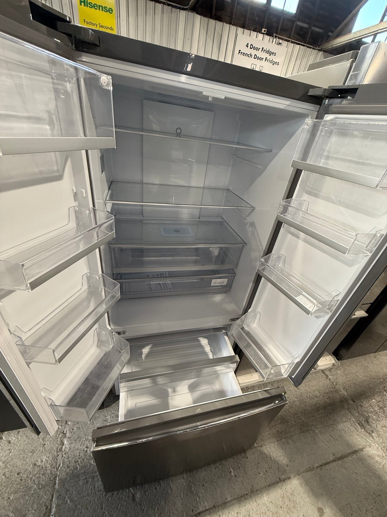 Factory second Haier 493L French Door Frost Free Fridge Stainless Steel HRF520FS