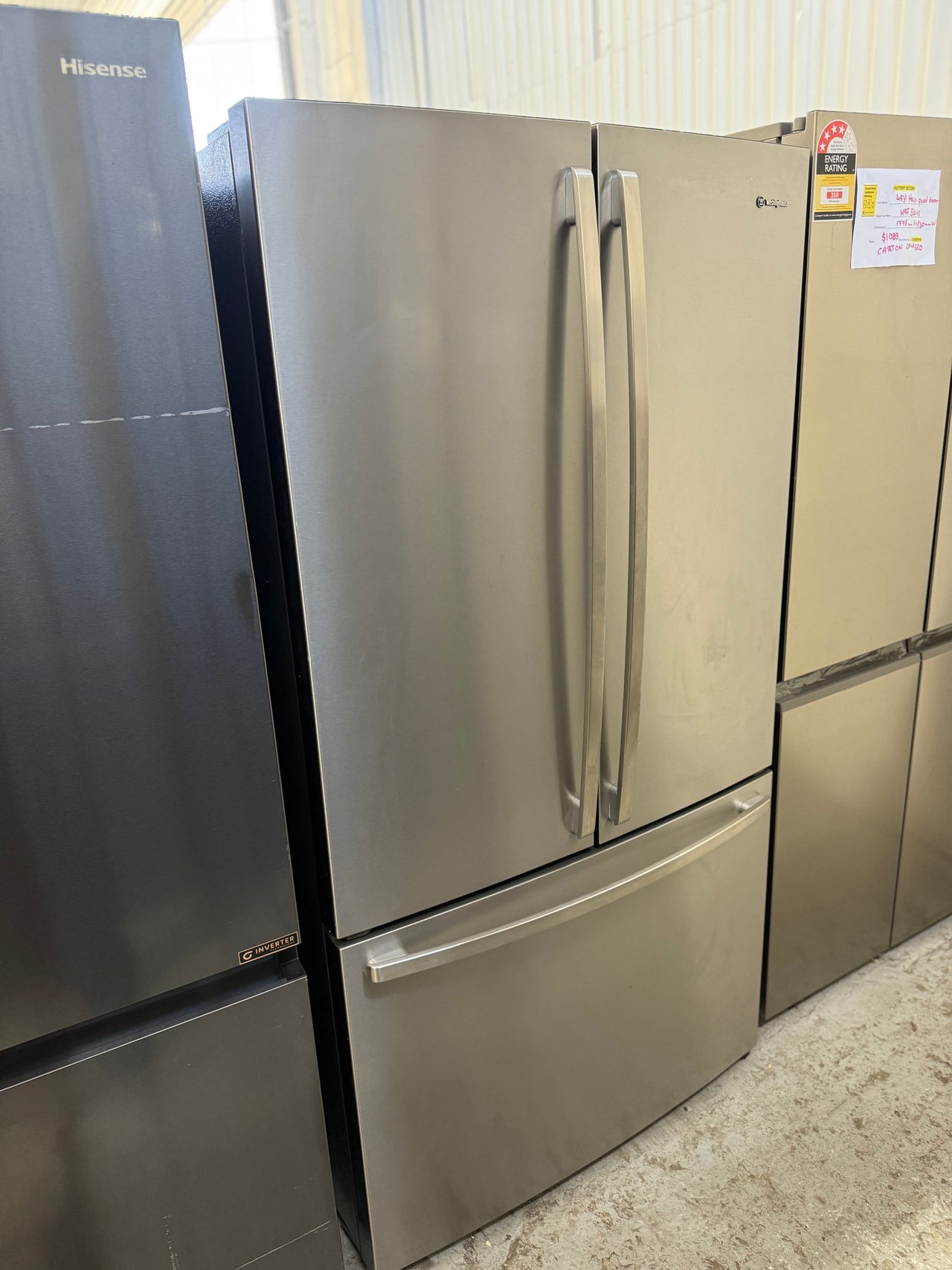 Second hand Westinghouse 565L French Door Refrigerator Model: WHE6000SB