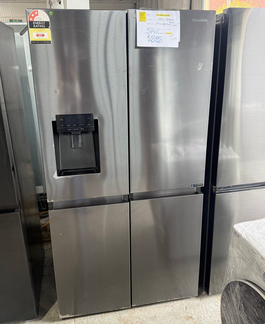 Factory second Hisense 585L PureFlat Eclipse French Door Fridge – HRCD586TBWB