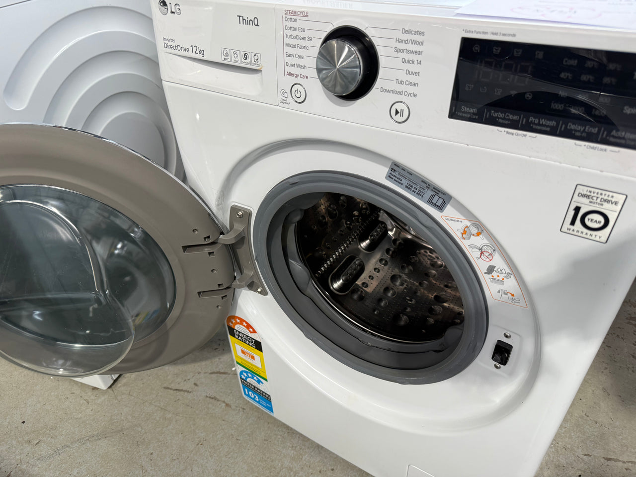 Second hand LG 12kg Front Load Washer Model: WV9-1412W - Second Hand Appliances Geebung