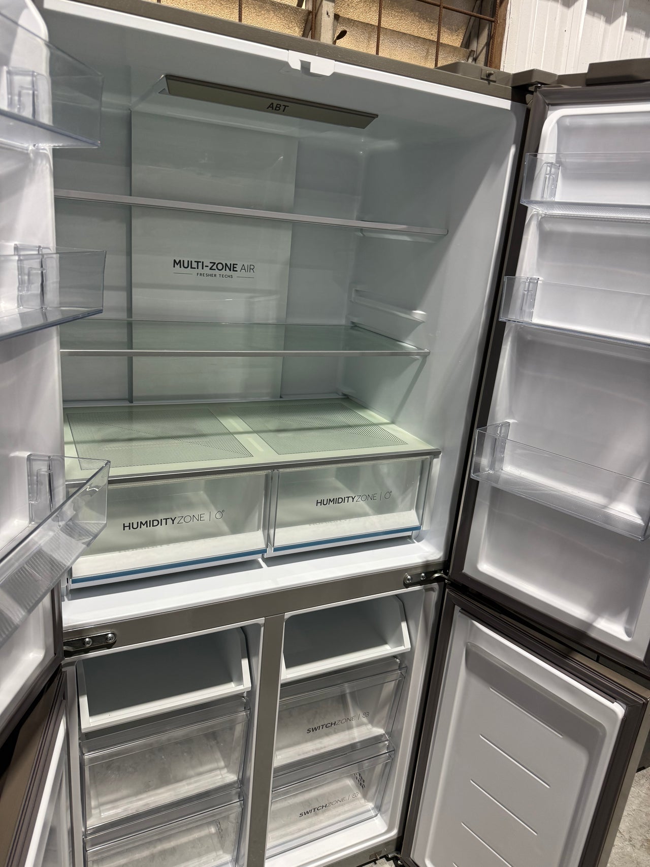 Factory second Haier 463L Quad Door Refrigerator Stainless Steel Model: HRF530YS