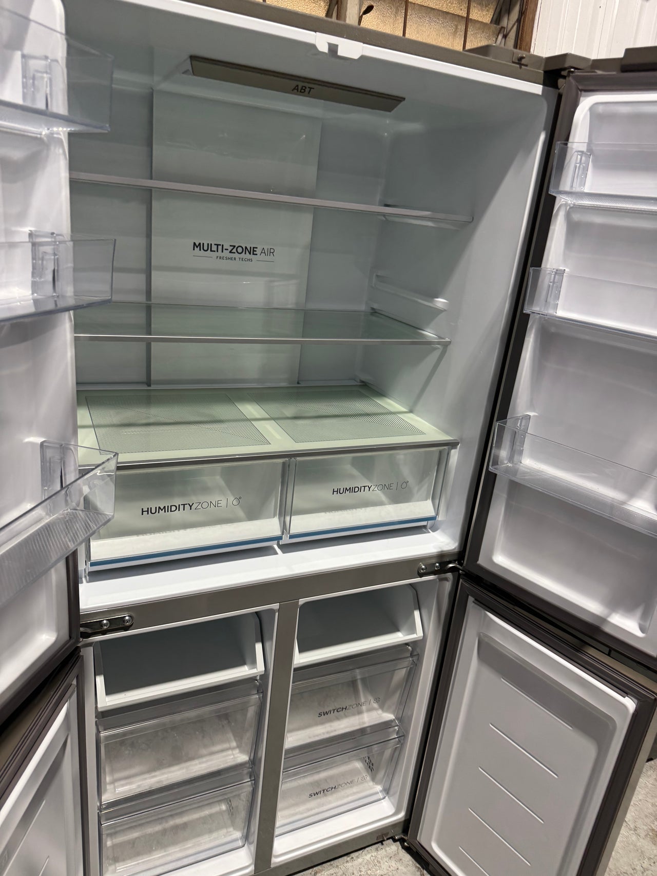 Factory second Haier 463L Quad Door Refrigerator Stainless Steel Model: HRF530YS