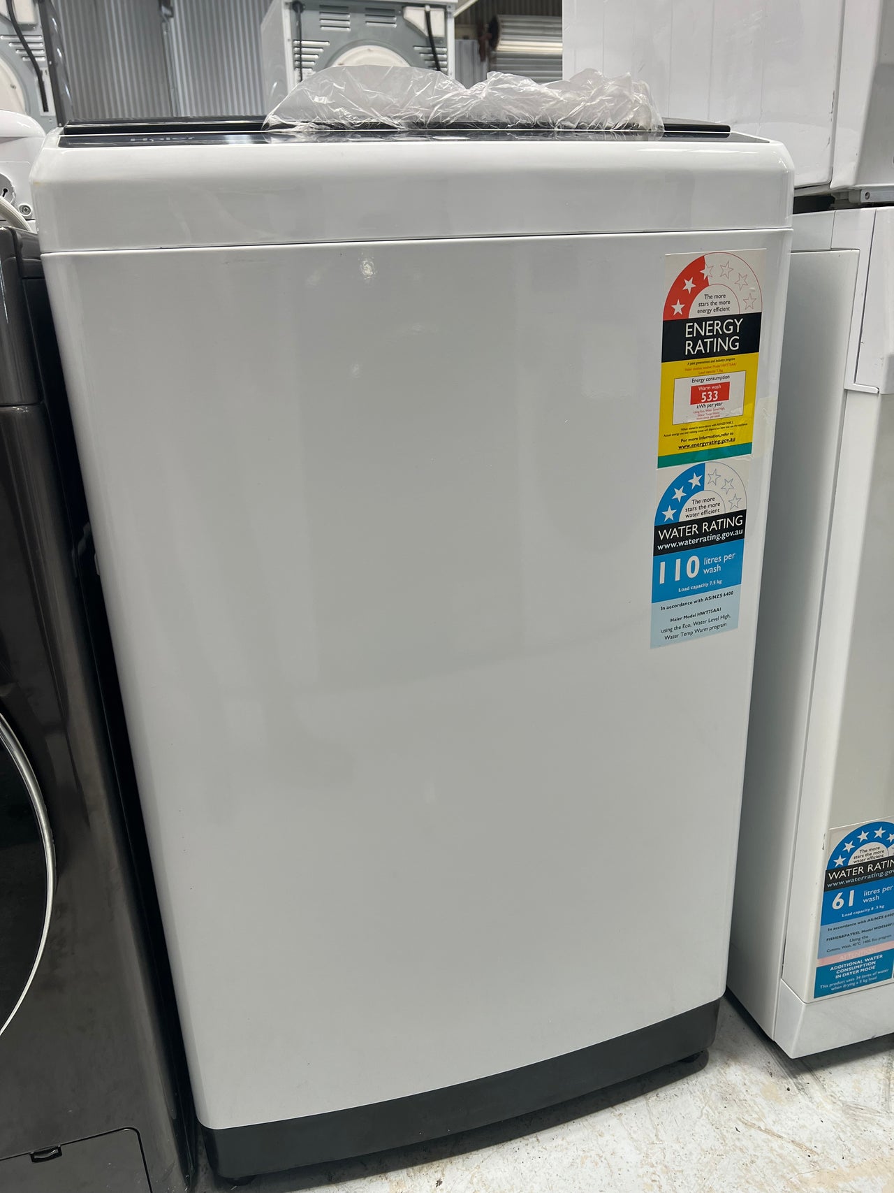 Factory second Haier HWT75AA1 7.5kg Top Load Washing Machine - Second Hand Appliances Geebung