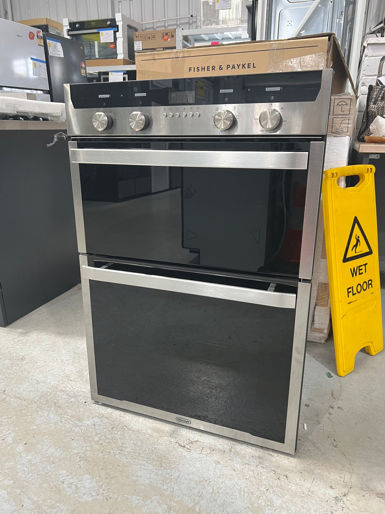 Factory second DeLonghi 60cm Electric Built-In Double Oven DEL6038D - Second Hand Appliances Geebung