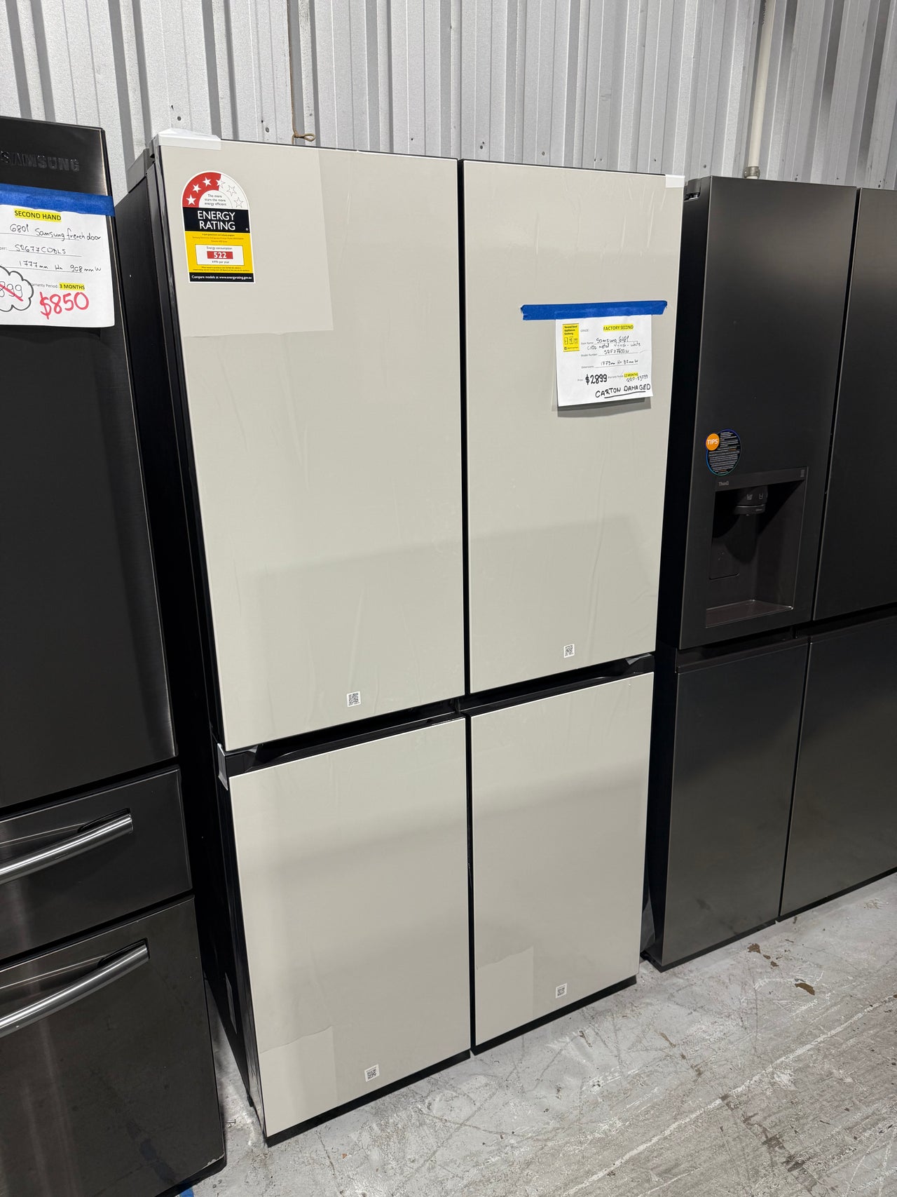 Payment link for Kim/ Carton damaged Samsung 648L Canvas French Door Fridge SRFX7600  - Cotta White