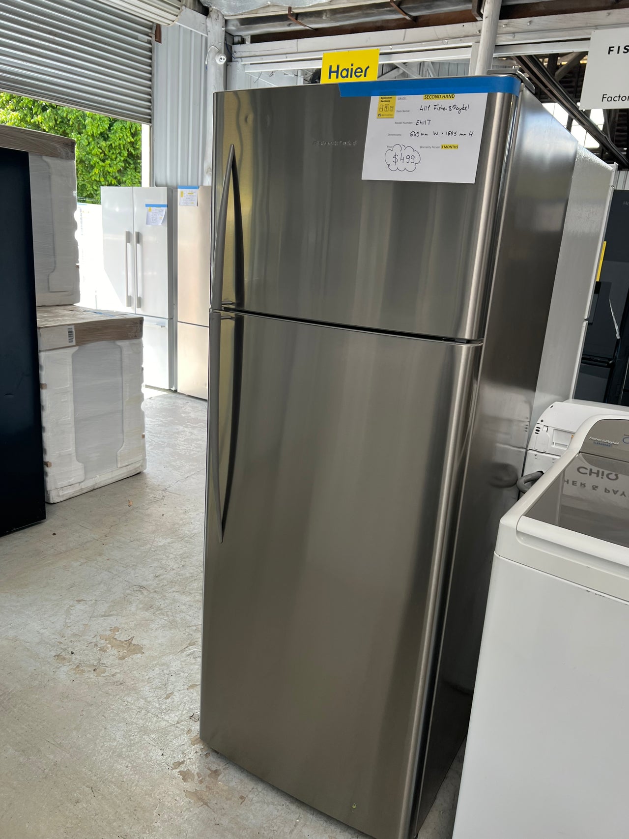 Second hand Fisher & Paykel E411T 411L ActiveSmart Top Mount Fridge - Second Hand Appliances Geebung