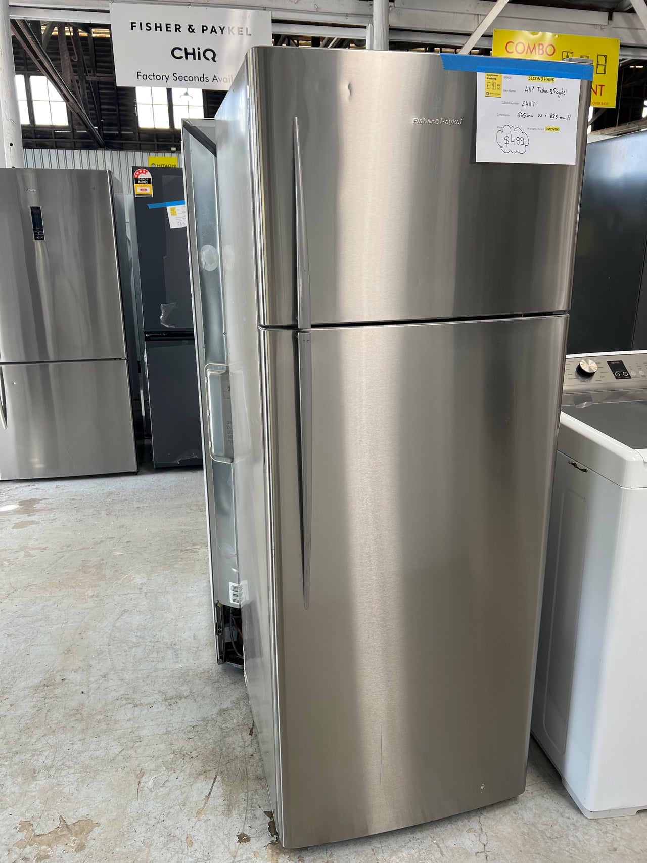 Second hand Fisher & Paykel E411T 411L ActiveSmart Top Mount Fridge - Second Hand Appliances Geebung