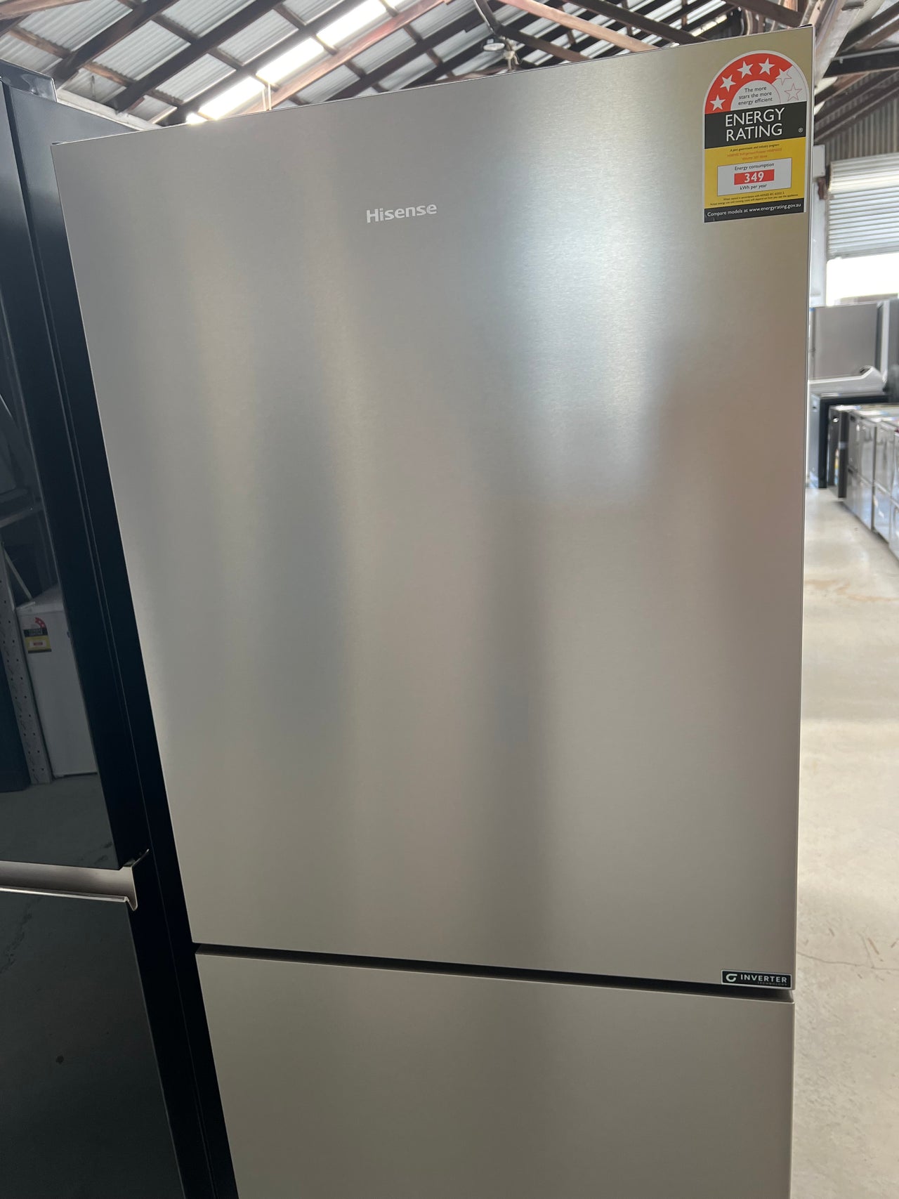 Transportation damaged Hisense 503L Bottom Mount Fridge - Silver HRBM503S - Second Hand Appliances Geebung